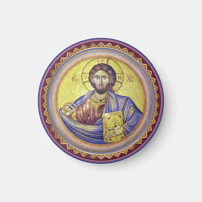 Aimant Christ Pantocrator icône orthodoxe (Devant)