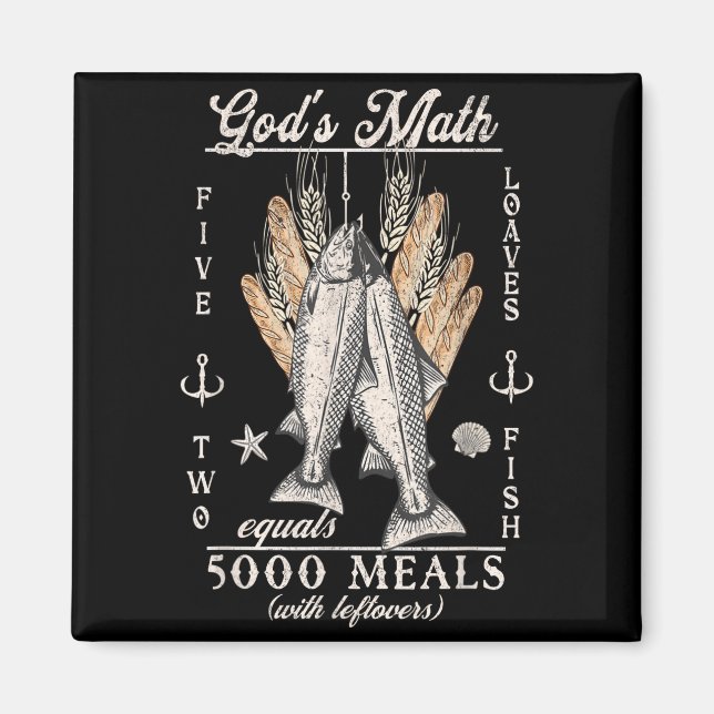 Aimant Christian 2 Fishes 5 Breads 5000 Against  (Devant)