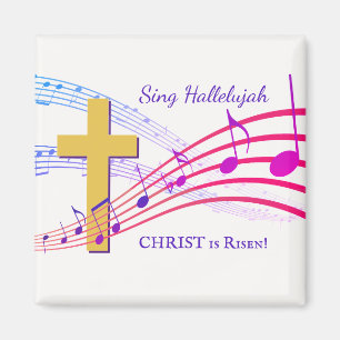 Aimant Christian HALLELUJAH CHRIST EST REMONTÉ Pâques