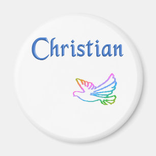 Aimant Christian Rainbow Dove
