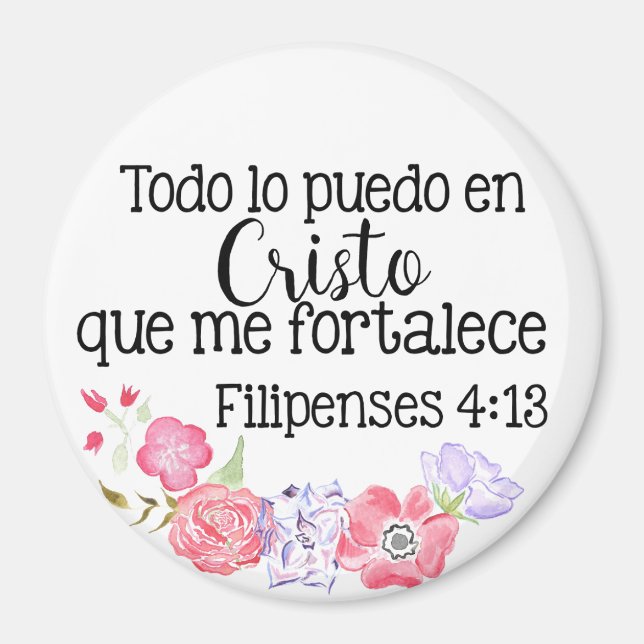 Aimant Christian Todo Lo Puedo Cristo Services 4:13 (Devant)