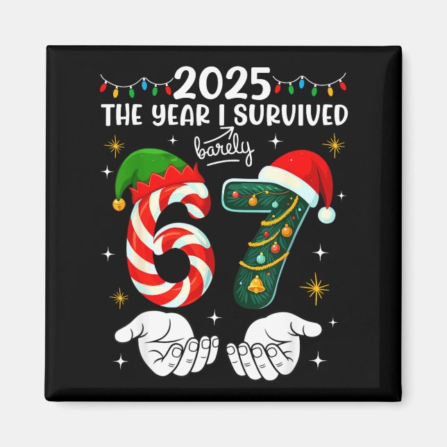 Aimant Christmas 2025 The Year I Barely Survived Six Seve (Devant)