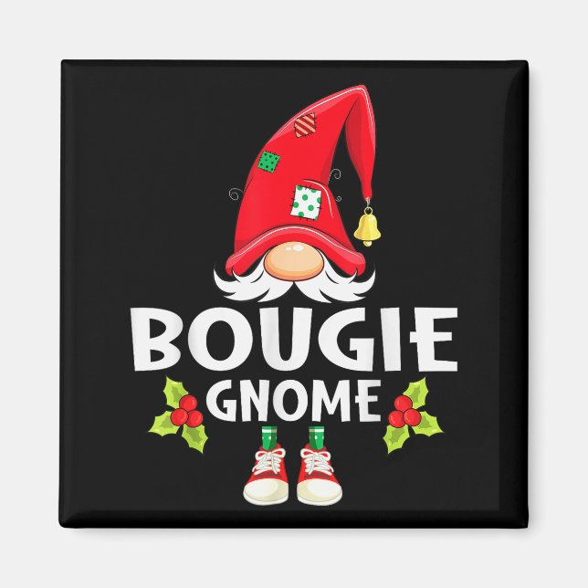 Aimant Christmas Bougie Gnome X-mas Family Matching  (Devant)