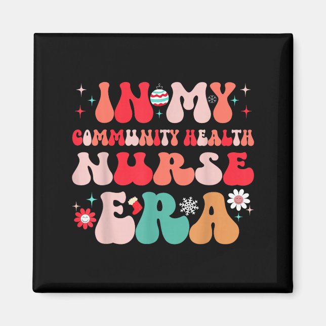 Aimant Christmas Community Health Nurse Present For Funny (Devant)