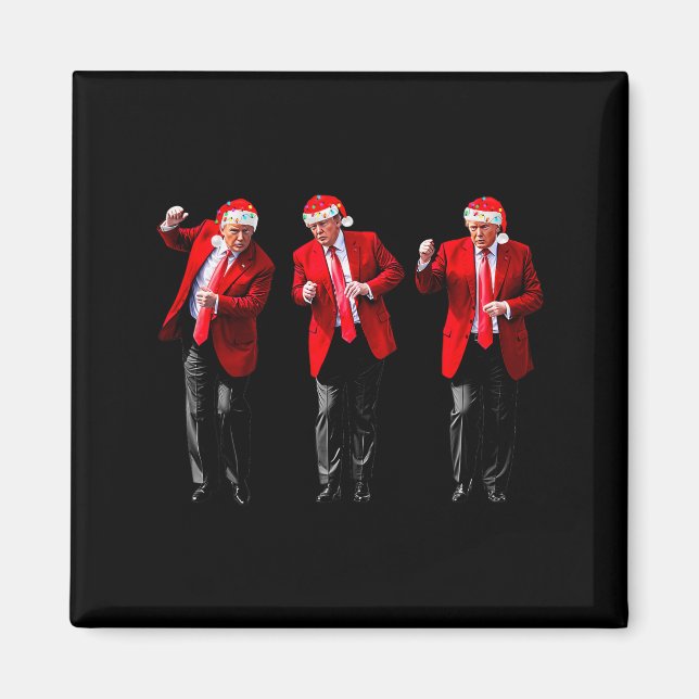 Aimant Christmas Donald Trump President 2024 Dancing Funn (Devant)