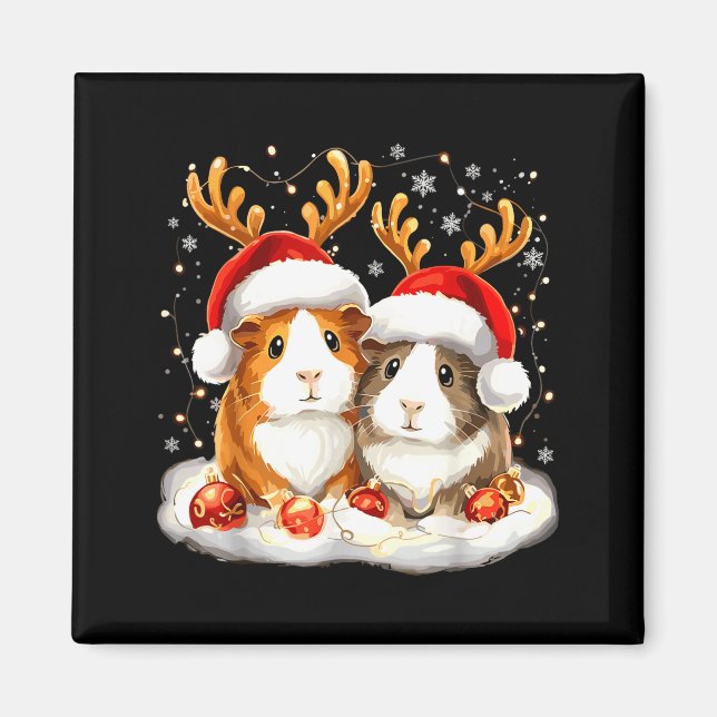 Aimant Christmas Guinea G Reindeer Xmas  (Devant)