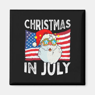 Aimant Christmas In July Retro Hipster Funny Santa Men Wo