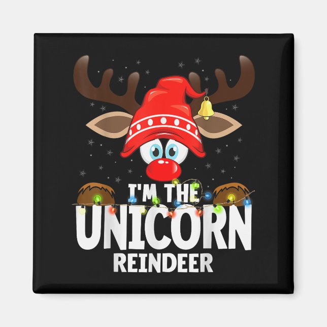 Aimant Christmas Matching I'm The Unicorn Reindeer  (Devant)