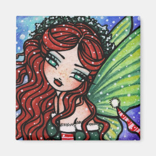 Aimant Christmas Snow Irish Fae Fairy Art de Hannah Lynn
