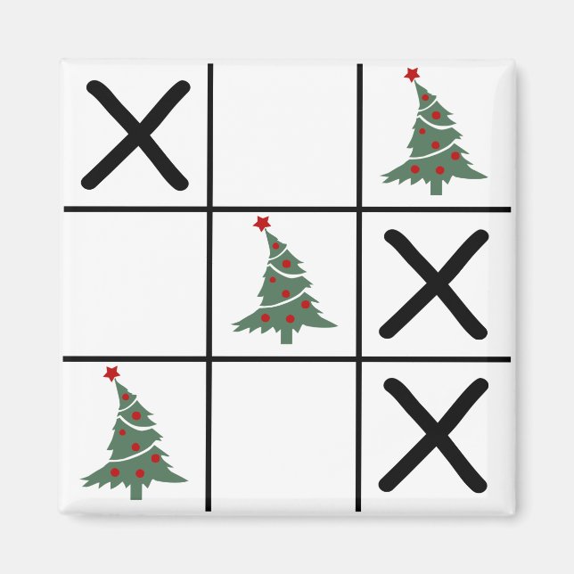 Aimant Christmas Tic Tac Toe (Devant)