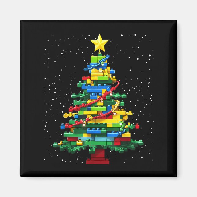 Aimant Christmas Tree Block Brick Building Xmas Master Bu (Devant)