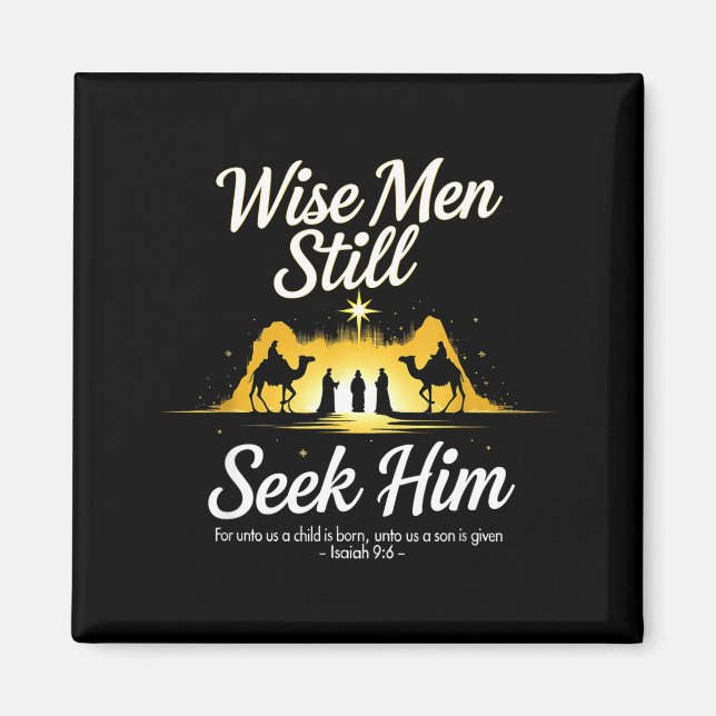 Aimant Christmas Wise Men Still Seek Him 3 Kings Religiou (Devant)