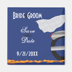 Aimant Chrome et Lace Biker Enregistrer l'aimant de date