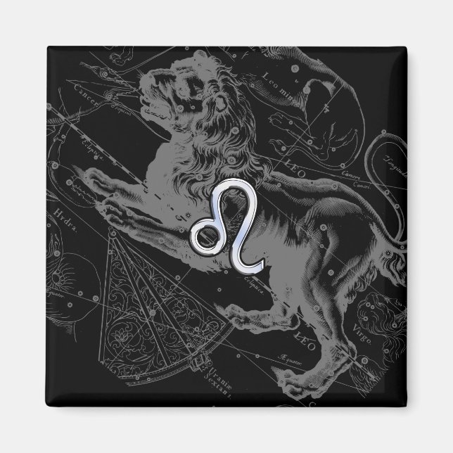 Aimant Chrome Style Leo Zodiac Connexion Hevelius (Devant)