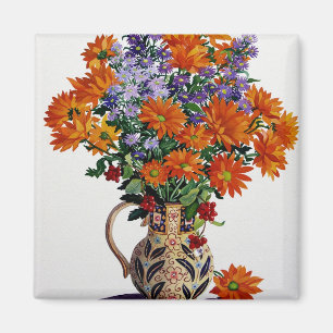 Aimant Chrysanthèmes oranges