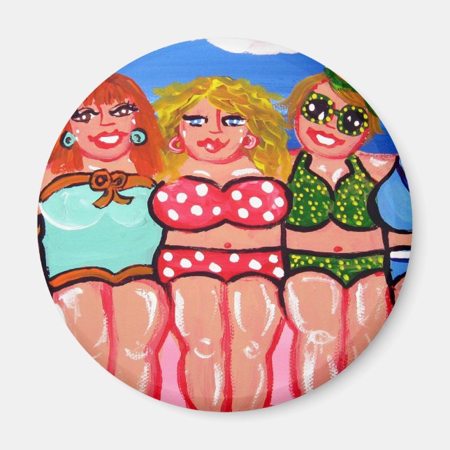 Aimant Chubby Beach Divas Amis (Devant)