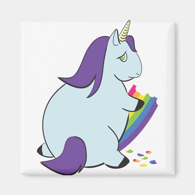 Aimant Chubby Unicorn Manger Rainbow (Devant)