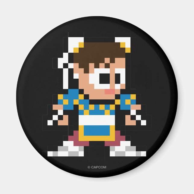 Aimant Chun-Li 8 bits (Devant)