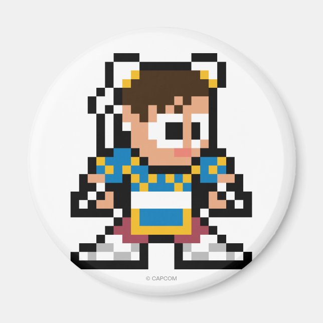 Aimant Chun-Li 8 bits (Devant)
