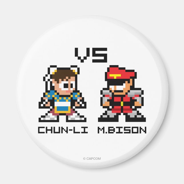 Aimant Chun-Li 8 bits VS M.Bison (Devant)