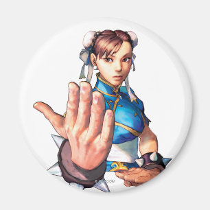 Aimant Chun-Li Avec La Main Vers Le Haut