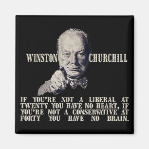 Aimant Churchill sur conservateurs et libéraux