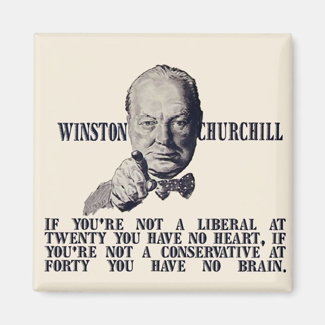 Aimant Churchill sur conservateurs et libéraux (Devant)