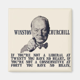 Aimant Churchill sur des conservateurs et des libéraux
