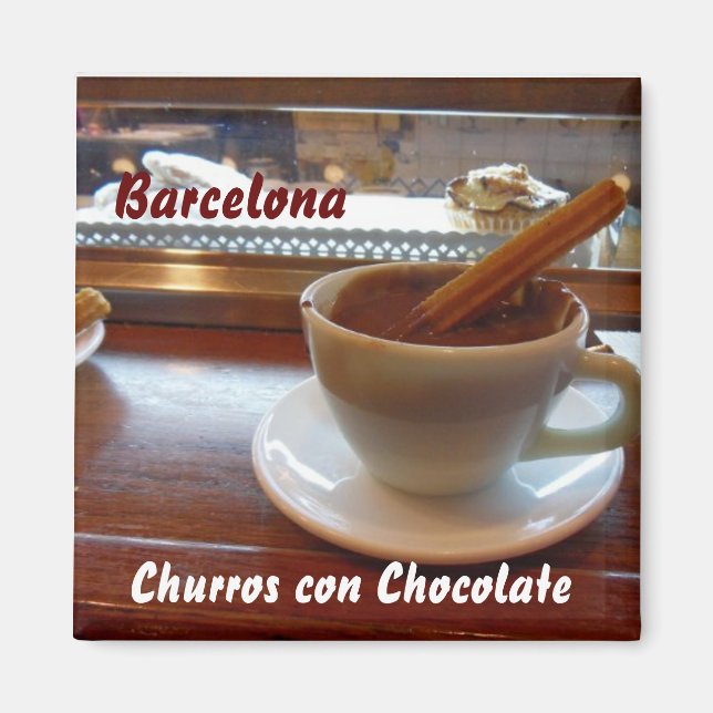 Aimant Churros con Chocolate, Barcelone (Devant)