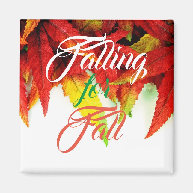 Aimant Chute de l'automne de l'érable feuille rouge éléga (Devant)