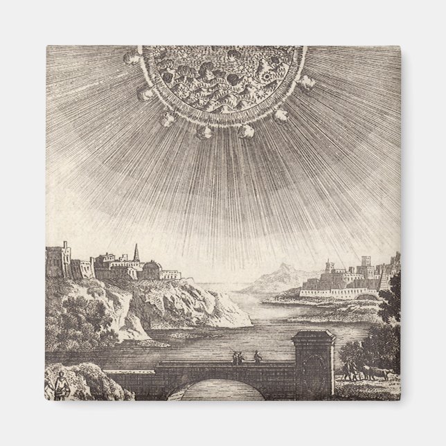 Aimant Ciel d'astronomie antique avec soleil par Allain M (Devant)
