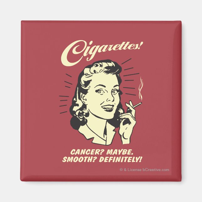 Aimant Cigarettes : Le Cancer Peut-Être Def Doux. (Devant)
