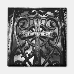 Aimant Cimetière gothique croix celtique en fer forgé au 