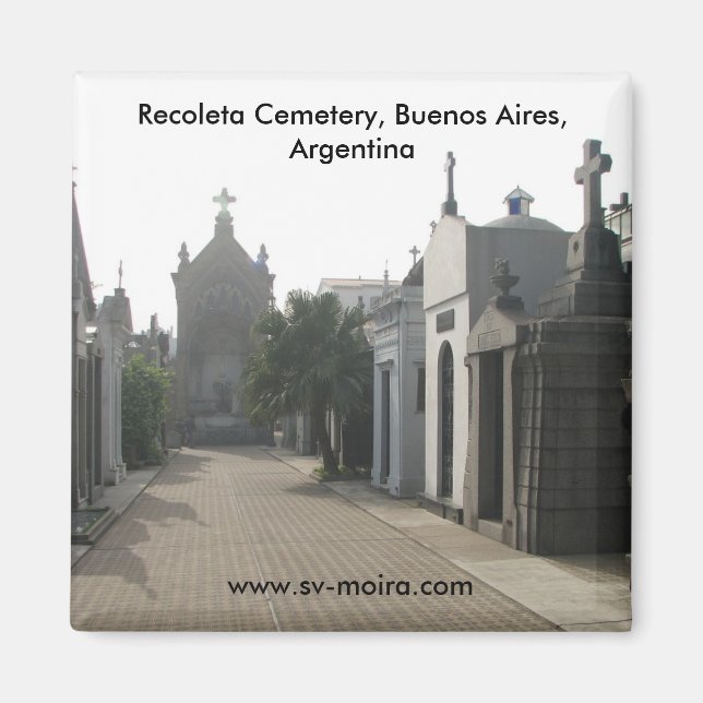 Aimant Cimetière Recoleta, Buenos Aires, Argentine (Devant)