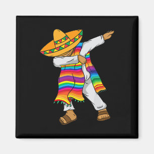 Aimant Cinco De Mayo Dabbing Mexicaine Poncho Enfants