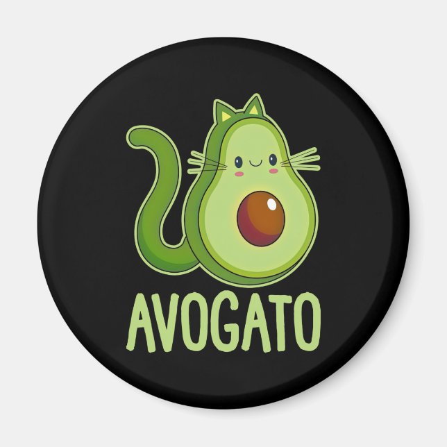 Aimant Cinco De Meow Avogato Cat Avocado (Devant)