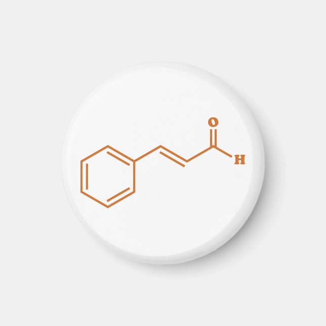 Aimant Cinnamon Cinnamaldéhyde Formule chimique moléculai (Devant)