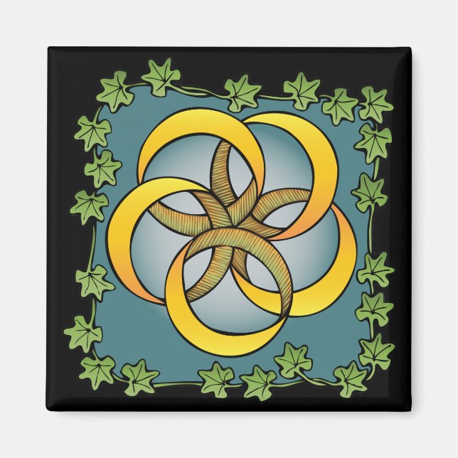 Aimant Cinq anneaux d'or (Devant)