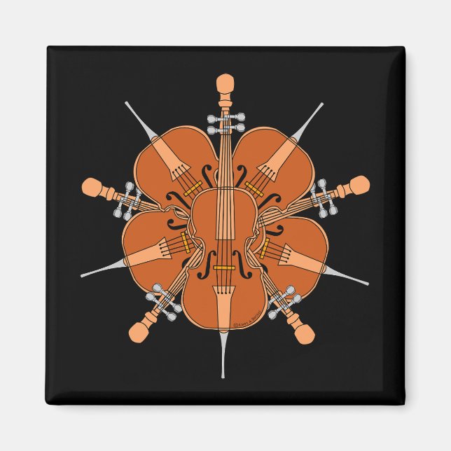 Aimant Cinq Cellos (Devant)