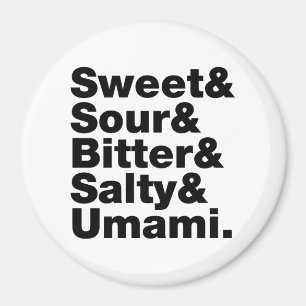 Aimant Cinq saveurs de base