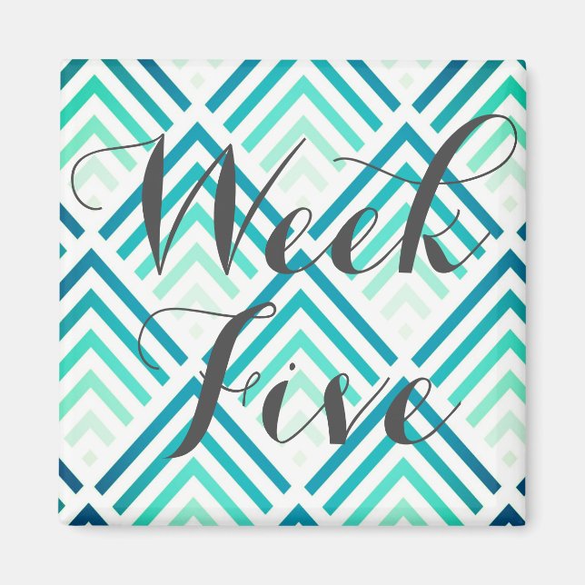 Aimant Cinq semaines (Devant)