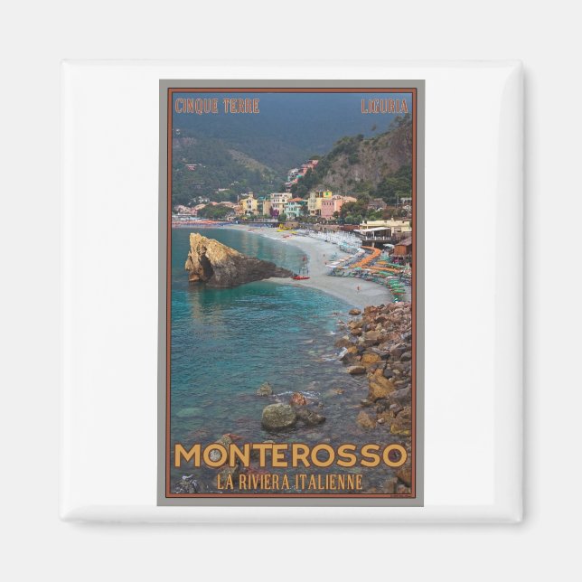 Aimant Cinque Terre - Matin Monterosso Beach (Devant)