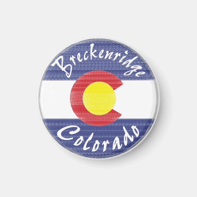 Aimant circulaire Breckenridge Colorado (Devant)