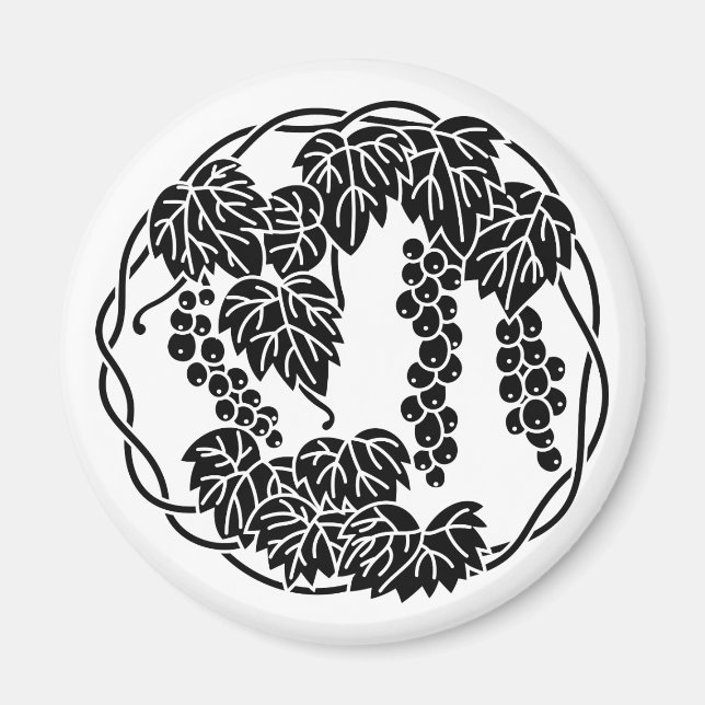 Aimant circulaire de raisins (Devant)