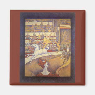 Aimant Cirque par Georges Seurat, Art pointilliste vintag