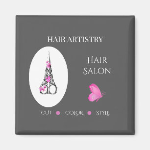Aimant Ciseaux de la marque de salon de coiffure de luxe