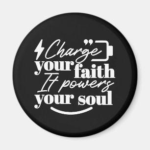 Aimant Citation chrétienne motivante – Rechargez votre fo