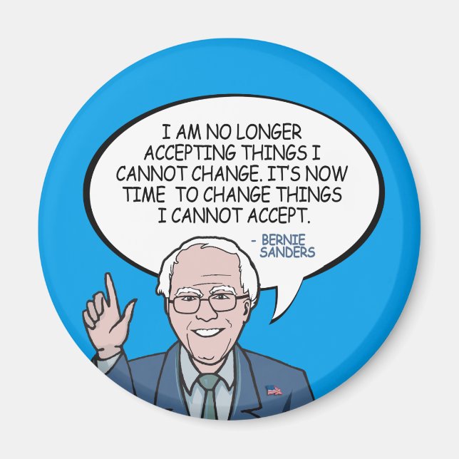 Aimant Citation Comique de Bernie Sanders (Devant)