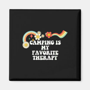 Aimant Citation cool groovy le camping est ma thérapie pr