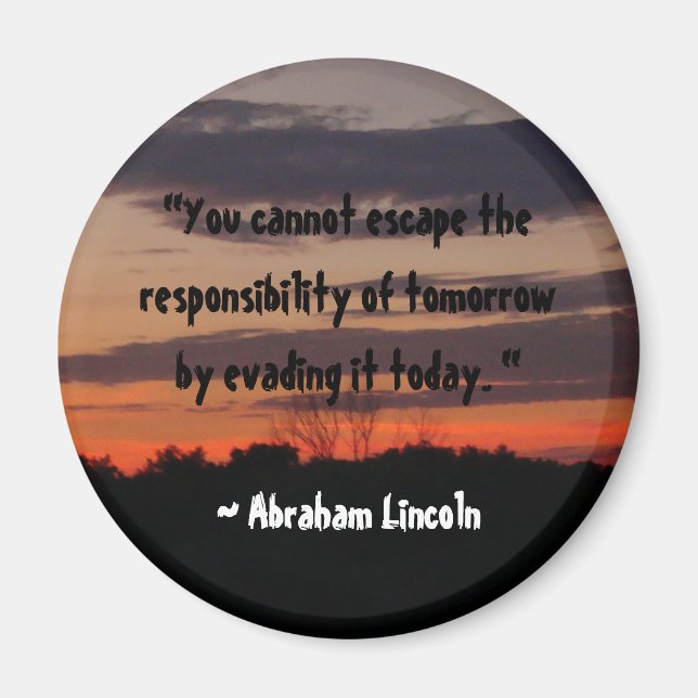 Aimant Citation d'Abraham Lincoln (Devant)